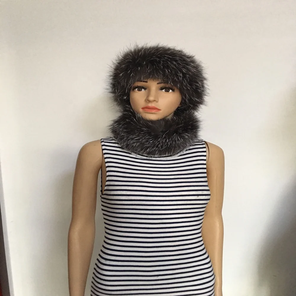 Вязаный шарф из лисьего меха, Модный женский шарф из натурального меха, грелка для шеи, оптовая продажа