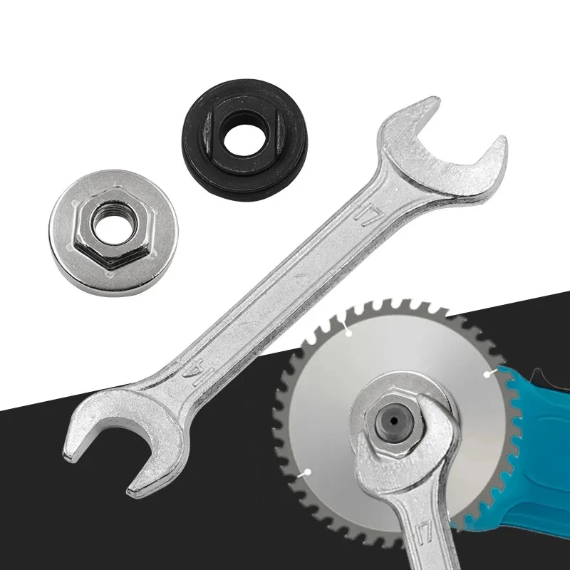 M10 M14 Thread Replacement Angle Grinder Metal Pressure Plate Inner Outer Flange Nut Set Tools for 10mm/14mm Spindle Thread