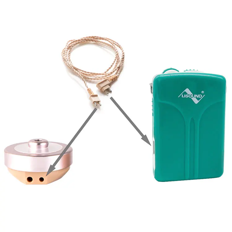 Pocket Aid earphone cord 7001-169 Earphone Cord 3-pin Y-shape 75cm for Body aid/pocket aid