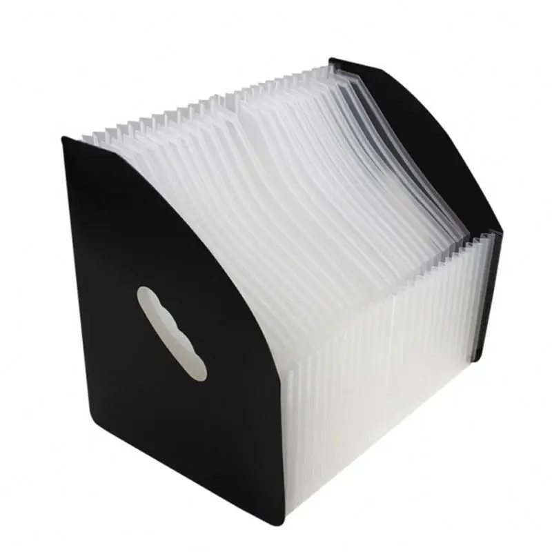 Plastic 2 Ring File Folder A4 Size Removable White Labels Translucent Pp L-Shape Document Bag Leather With Closure Button