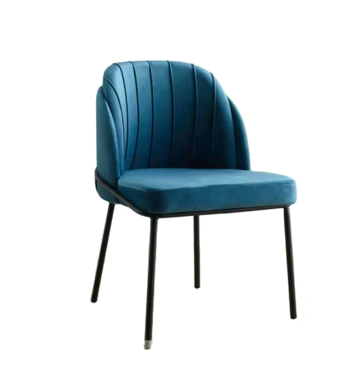 Multiple Colors Modern Polyester Fabric Style Velvet Nordic Dining Chairs for Dining Rooms