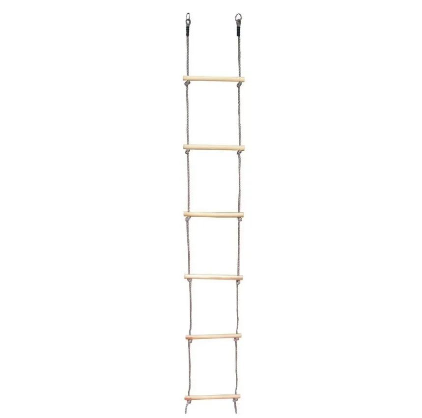 
Custom swing sets kids wooden climbing rope ladder 