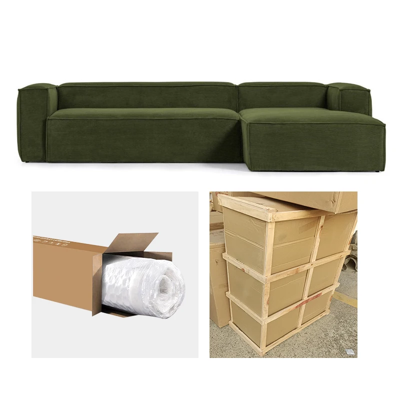 Italian Luxury Vacuum Compressed Packed Sofa Modern Sectional Floor Couch Fabric Living Room Home Modular Sofa Set