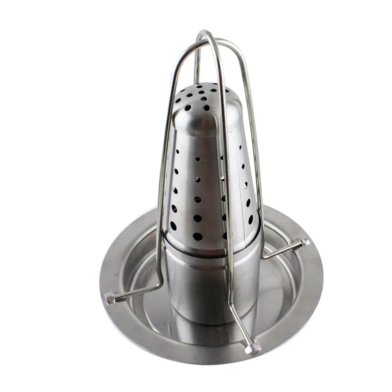
Stainless Steel chicken-griller with flavour diffuser, chicken roaster, chicken-holder 