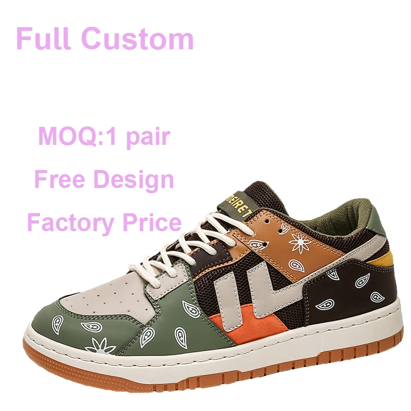 2022 Factory Design Custom Logo Sneakers Sb Dunkes Footwear Genuine Leather Unisex Customized Shoes