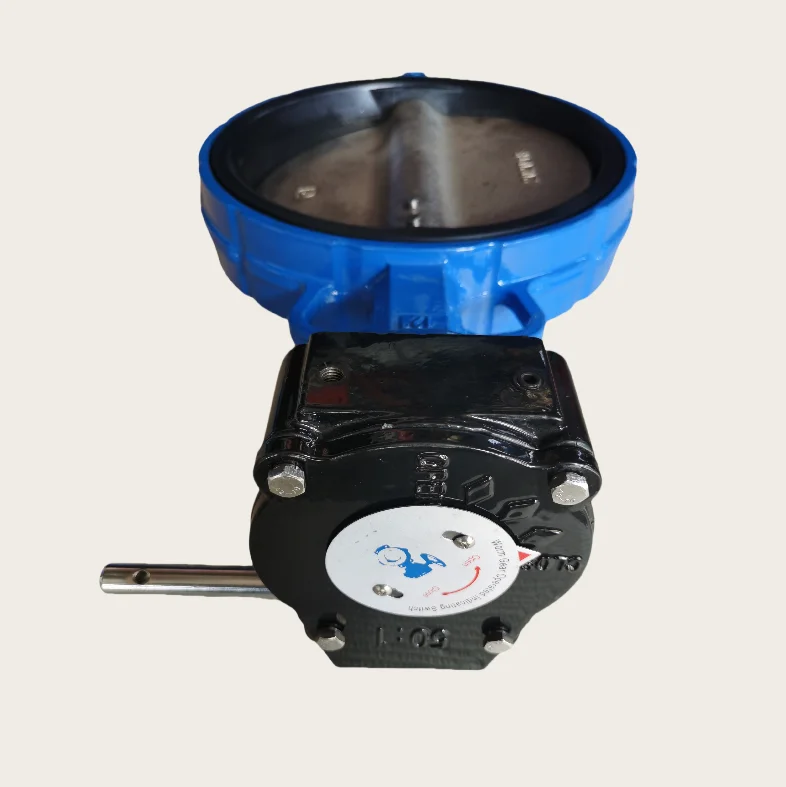 DN300 Ductile Iron Ggg50 Wafer Type Butterfly Valve With Worm Gear Operator Connection to Pn10/Pn16/Cl125/Cl150/JIS 10K