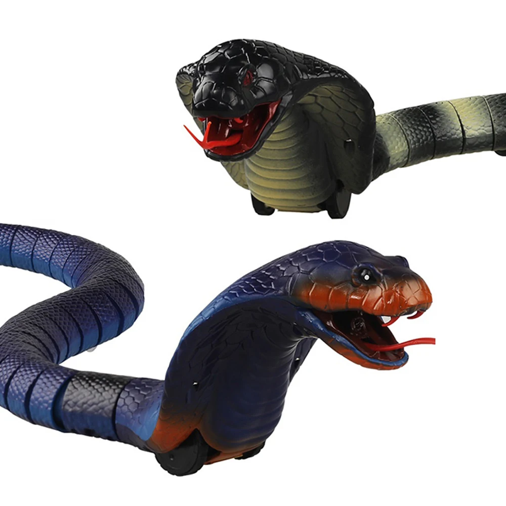 New RC Snake  Remote Control Snake Toy Rechargeable RC Realistic Snake Toy  Trick Toys Halloween Gift