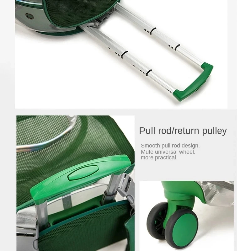 Fashion outdoor large capacity transport Breathable Double-Shoulder Pet Trolley Case dual-use Dog bag