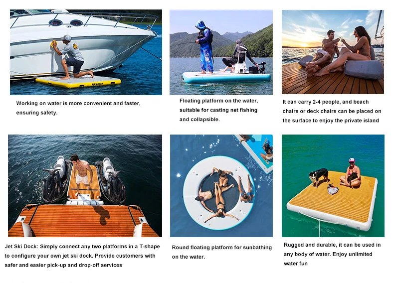 Outdoor Inflatable Floating Bar Boat Material Floating Pontoon Dock