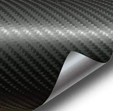 Car Wrap Vinyl Bubble Free Adhesive Black 3D 4D 5D Carbon Fiber Vehiclel Car Cover Wrapping Vinyl Film