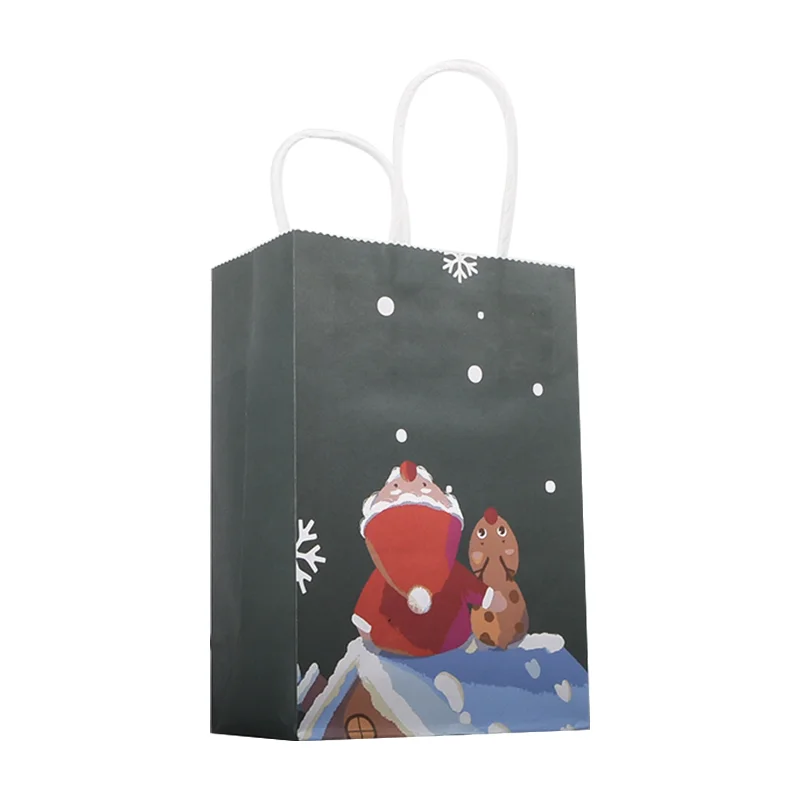 wholesale biodegradable kraft paper gift bags mini christmas paper bag shopping paper bags with logos handle