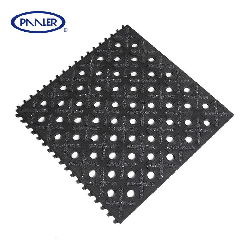 Прочный 50x50 см наждачный материал нескользящий маслостойкий Анти-усталость NBR натуральный Нитриловый резиновый коврик для пола плитка для промышленного использования