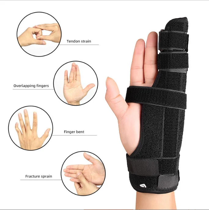 Finger Splint Medical Grade Boxer Finger Brace Support Immobilizer Cast For Broken Fingers Injuries Arthritis Trigger