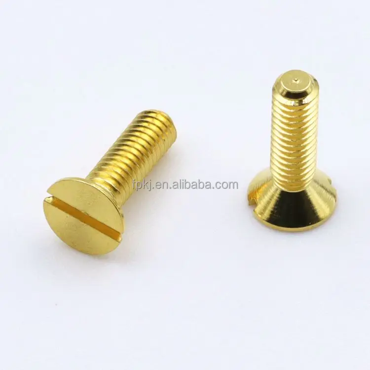 din 963 din963 din964 m1 m1.2 m1.4 m1.6 m2 m3 ti slotted countersunk machine screw gold