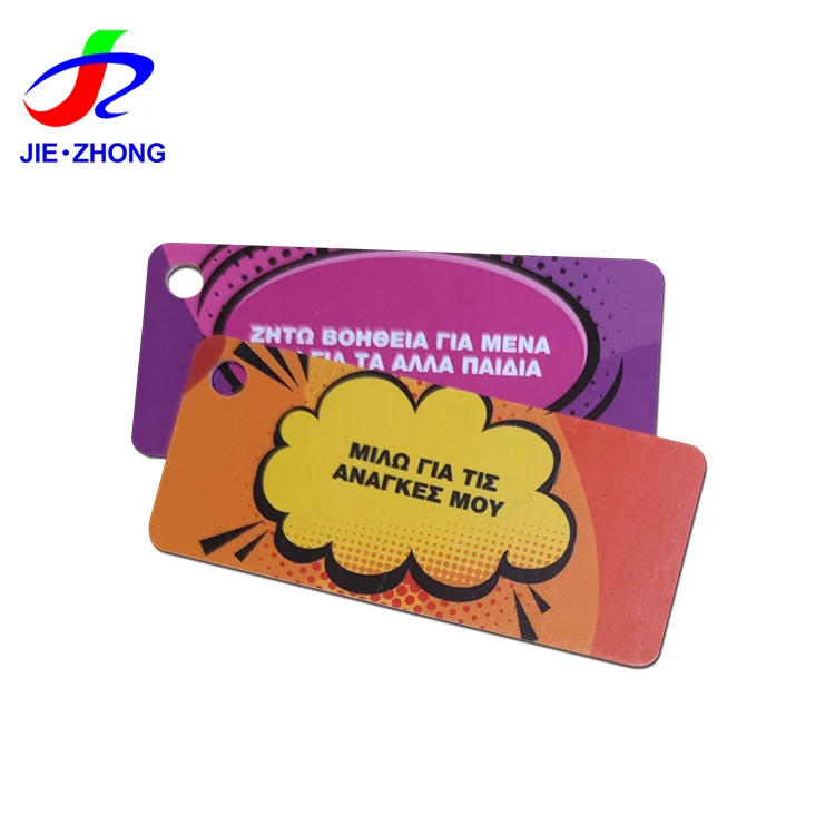 Personalized Custom Printing Bendable Thin PVC Plastic Die Cut Special Shape Card