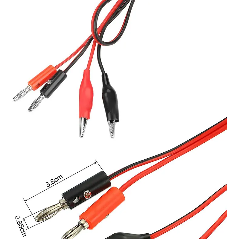 Crocodile Alligator Clip to Banana Plug Test Lead Wire Cable for Multimeters Circuit alligator clip to banana plug cable Multimeter Banana Plug to Alligator Clip Test Cable Banana Plug to Alligator Clip Test Lead Cable Banana Plug to Crocodile Alligator Clip Test Lead wire cable