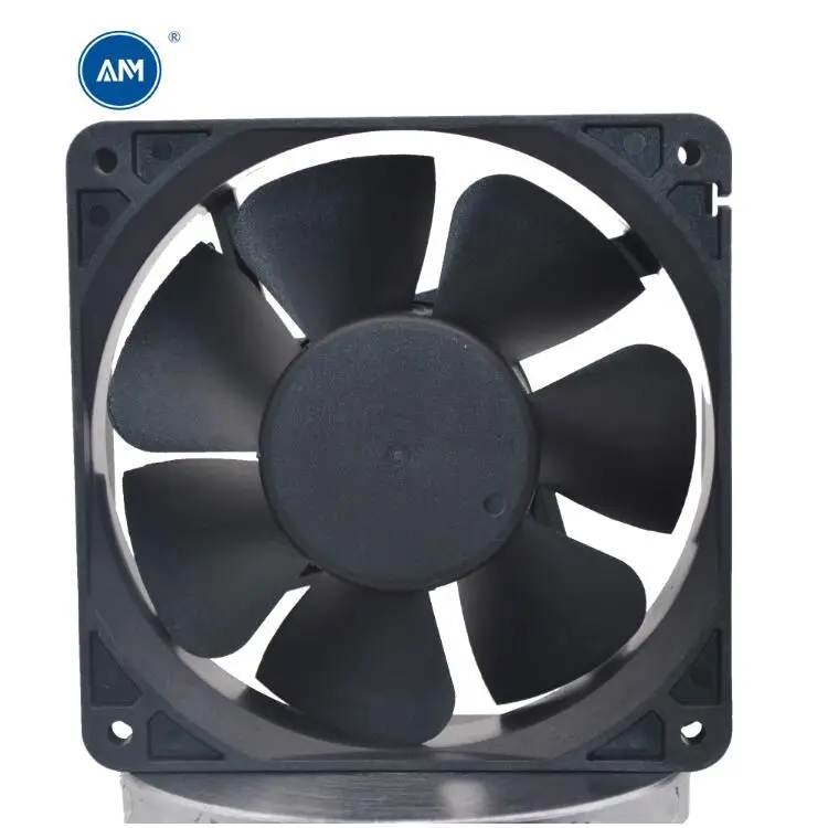 high speed and high air flow AC Fan, high quality 120x120x38mm 110-240v 12038 EC Fan