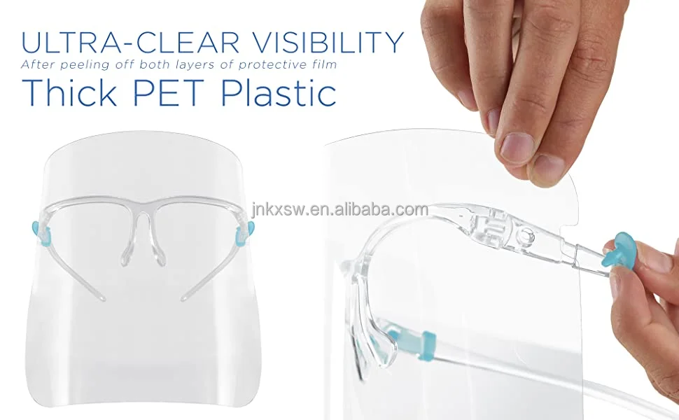 Anti Fog Eye Protect Face Reusable Facial Visor Face Shield Face shield With Glasses Frame