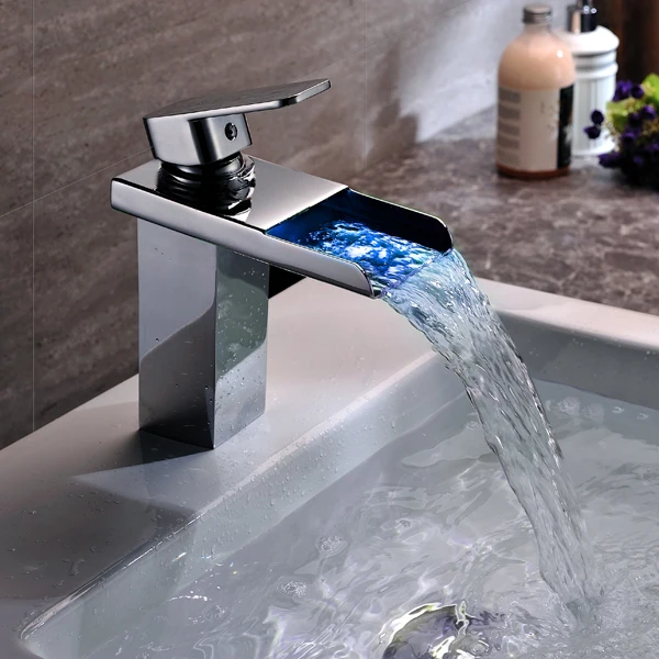 High Quality single handle stainless steel led sink bathroom faucet With China Cheap Price