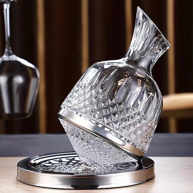 Manufacturer Wholesale Luxury Rotary Wine Champagne Whisky Dispenser Portable Wine Dispenser Decanter