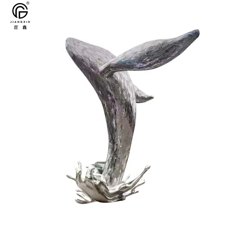 Life size outdoor stainless steel modern metal  statues sculpture for garden