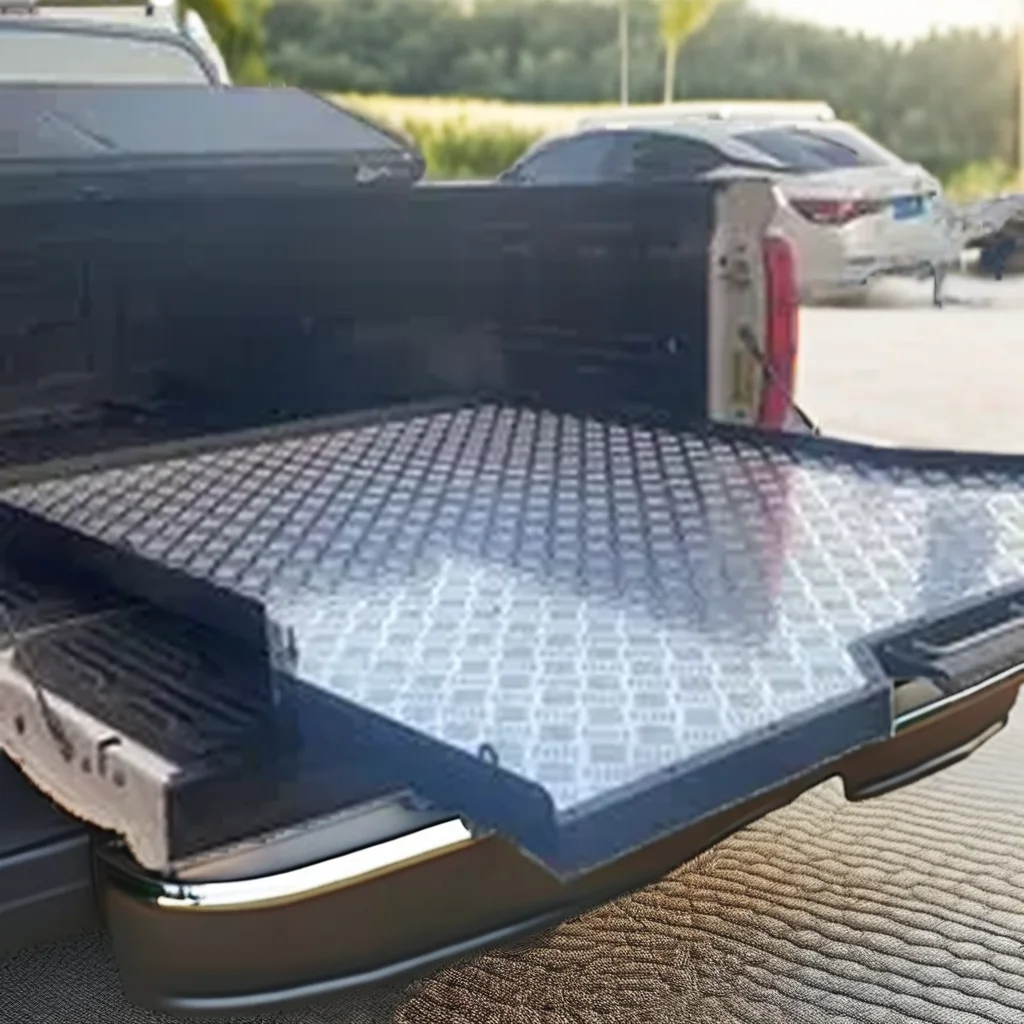 Universal  Rear Fridge Slide Tray Bed Slide Board Push Pull Tray for Pickup Truck