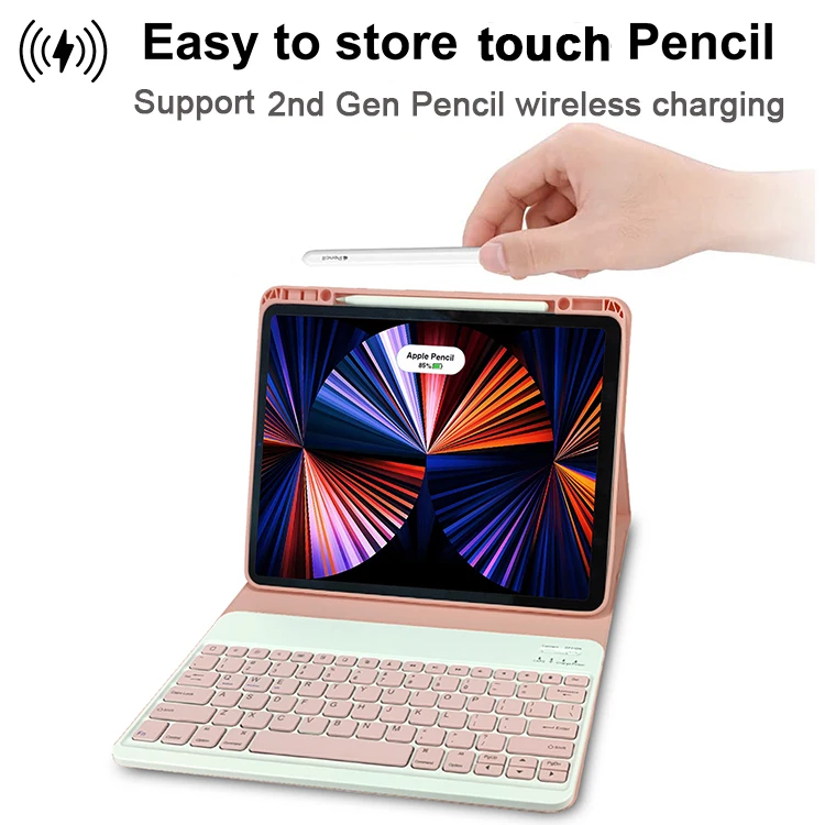 Custom Tablet Case With Wireless Keyboard For iPad Keyboard Case 12.9 Inch 2022 Compatible for iPad Pro 12.9 2021 2020 2018