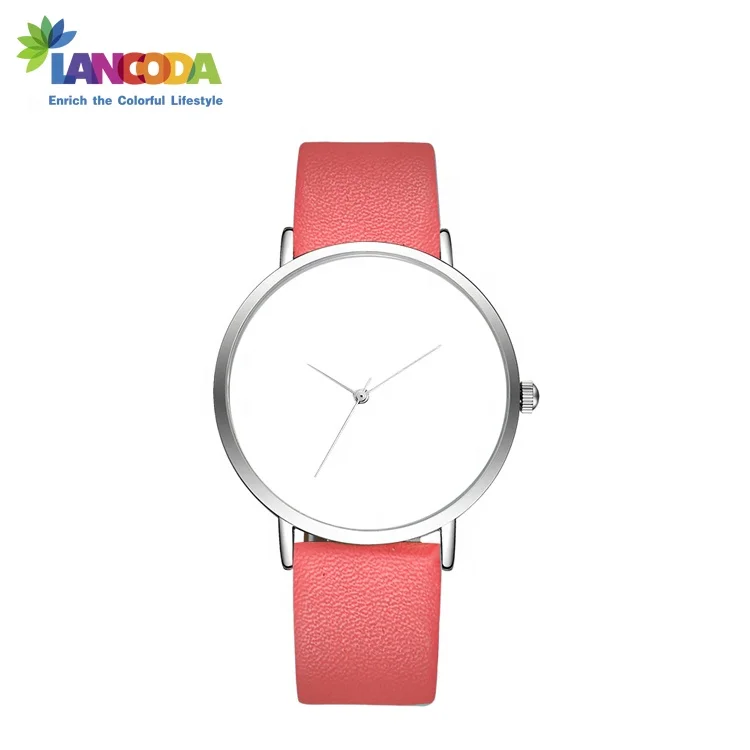 Индивидуальные наручные часы Lancoda из искусственной кожи с сублимационной печатью