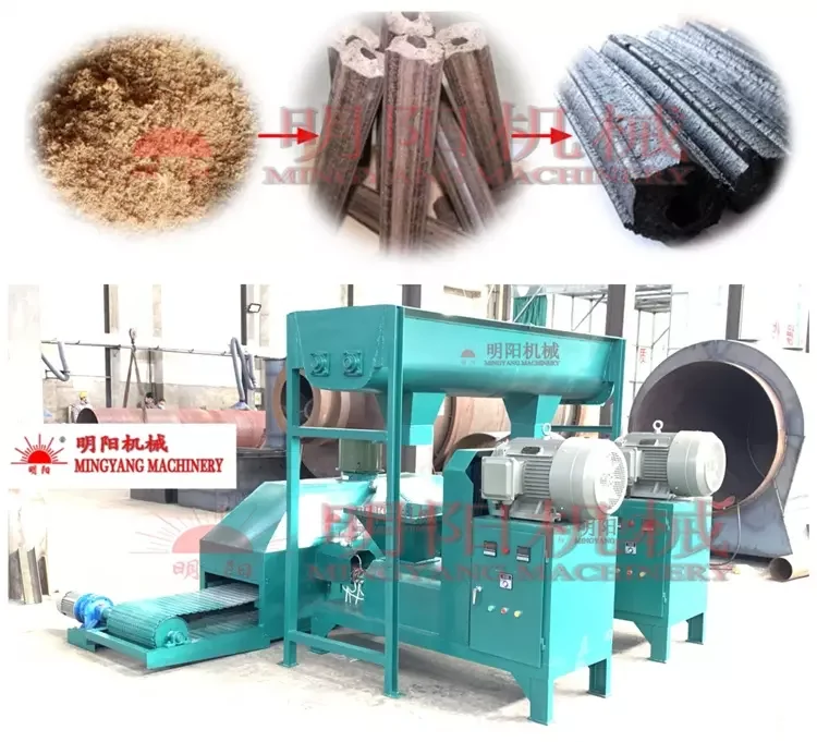 Biomass Wastes Rice Husk Hull Paper Automatic Sawdust Briquette Making Machine For Making Charcoal Bar