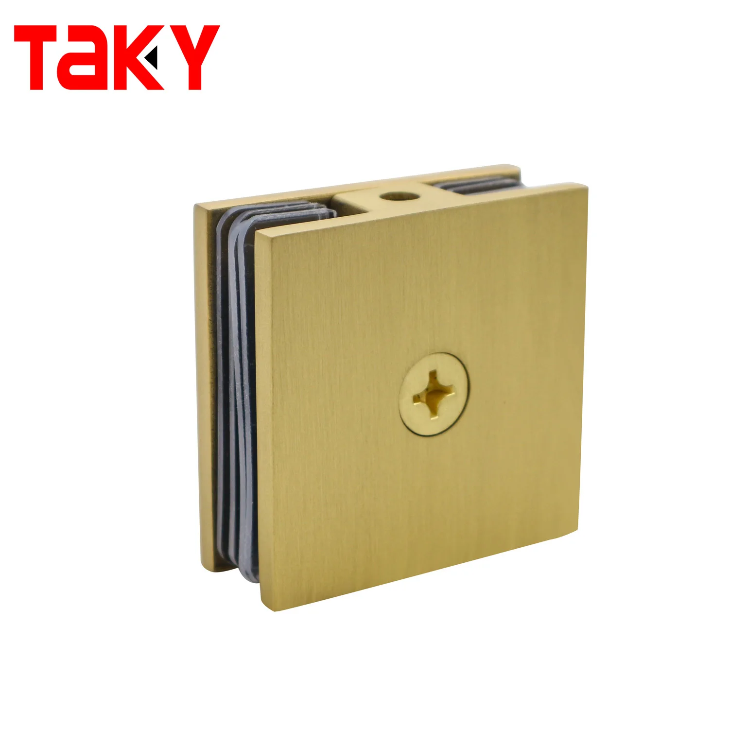 Stainless steel glass door round gold glass clamp bracket holder for shower