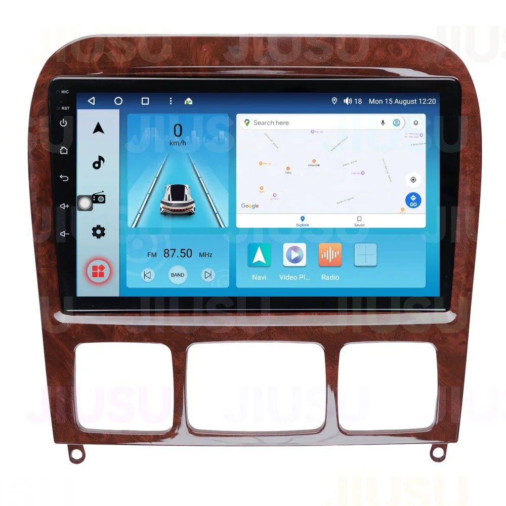 Автомагнитола с сенсорным экраном Android 12 GPS навигация DVD-плеер стерео мультимедийная система для Benz S Class1998-2005 Carplay DSP