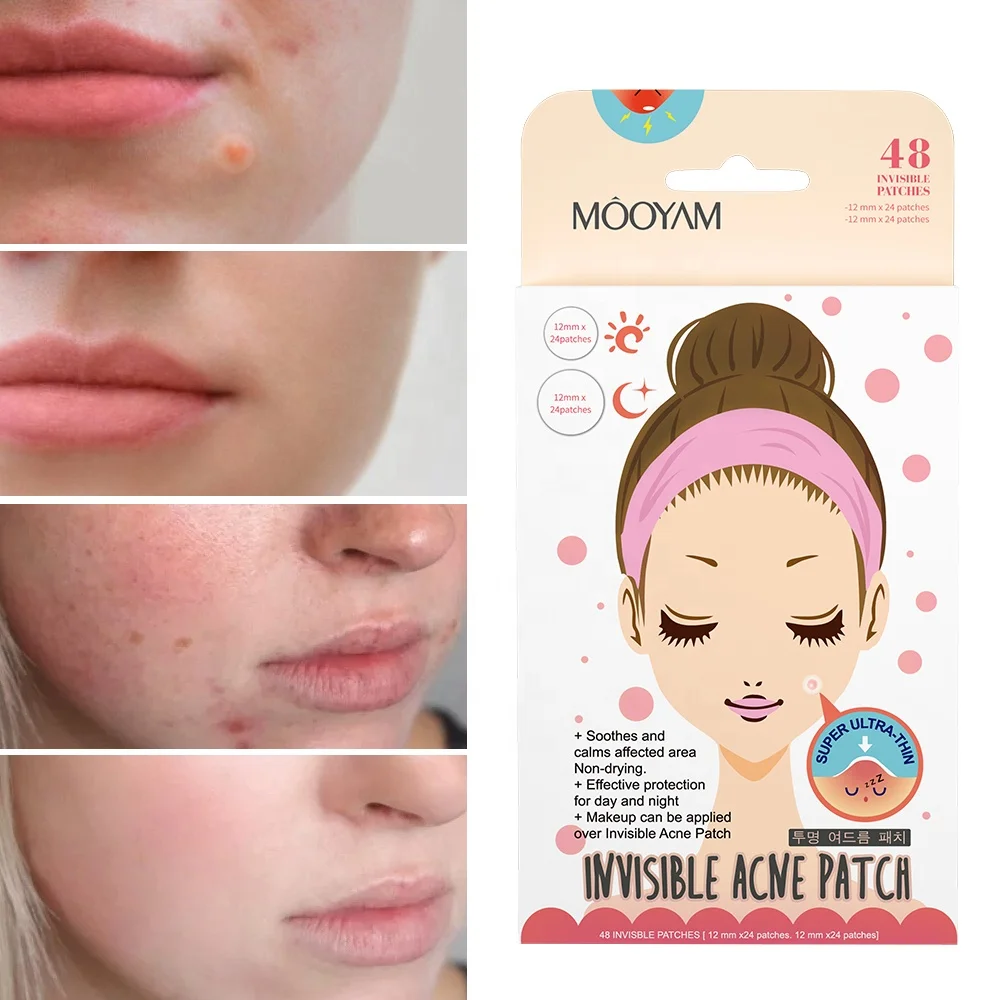 Private Label Tea Tree Acne Pimple Blemish Spot Treatment Acne Patches Hydrocolloid Day And Night Used Acne Patches