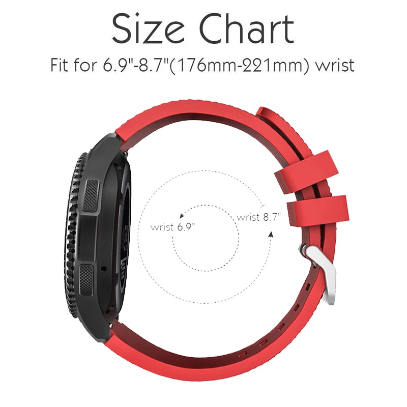 20mm/22mm Watch Strap for Samsung Galaxy Watch 4 6 Classic/5/5 pro/46mm/3/active 2/s3/s2 Silicone bracelet galaxy watch 4 strap