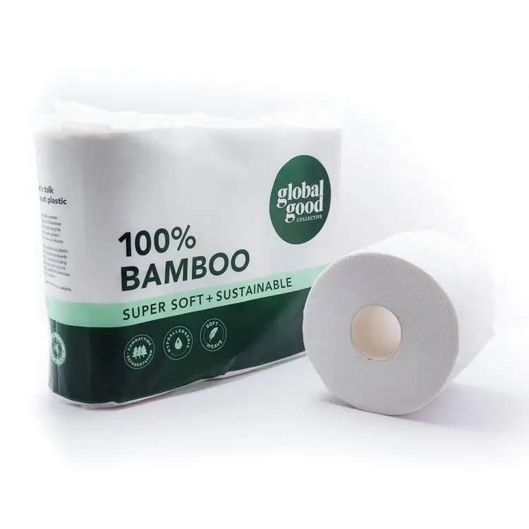 Wholesale price Bamboo Pulp private label premium toilet tissue paper 3 ply soft roll