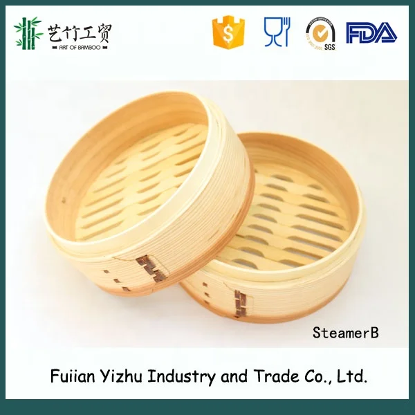 2020 Hot sell 100 handmade bamboo basket weaving steamer dim sum use  bamboo food steamers