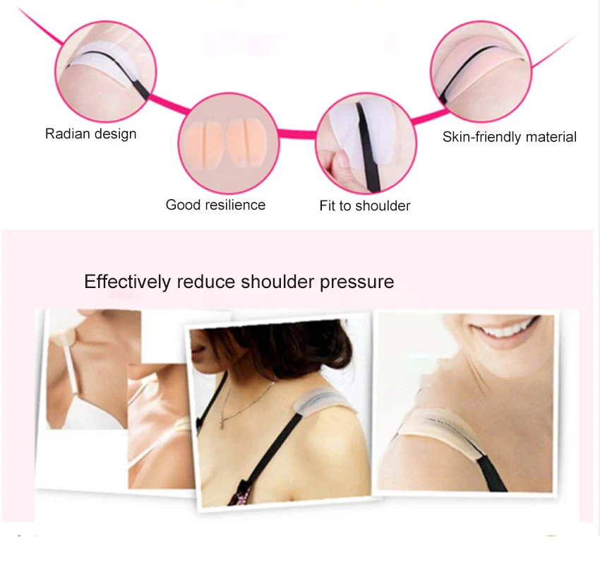 Women Silicone Bra Strap Decompression Anti-Slip Shoulder Pads Underwear Holder Shoulder Pads Accessories Shoulder Pad