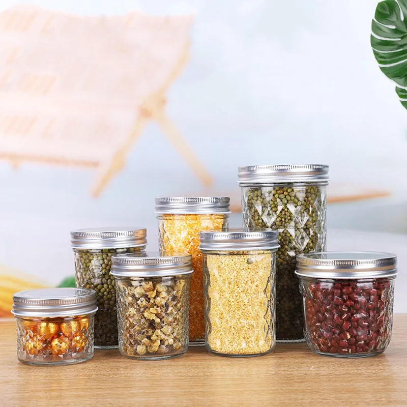 Mason Jars Wide Mouth Clear 120ml 4oz Mini Canning Jars With Metal Lids For Honey Jam Jelly Baby Foods