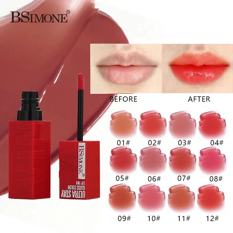 Wholesale Waterproof Makeup Lip Glaze Vendor For Lip Gloss Vegan Organic Glossy Custom Pink Velvet Matte Lipstick Lip Gloss Oil
