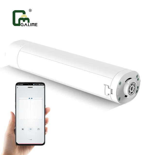 Galime  Smart Home Tuya Smart Life App Alexa Echo Google Home Control Electric Curtain Motor With Rail Telescopic Track