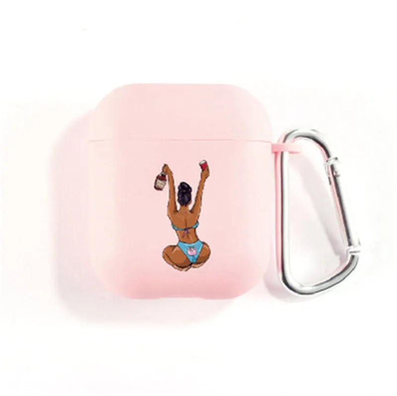 Уличный Модный черный чехол для наушников для девушек Airpods 1 2 и Pro, чехол для поставщиков Airpod