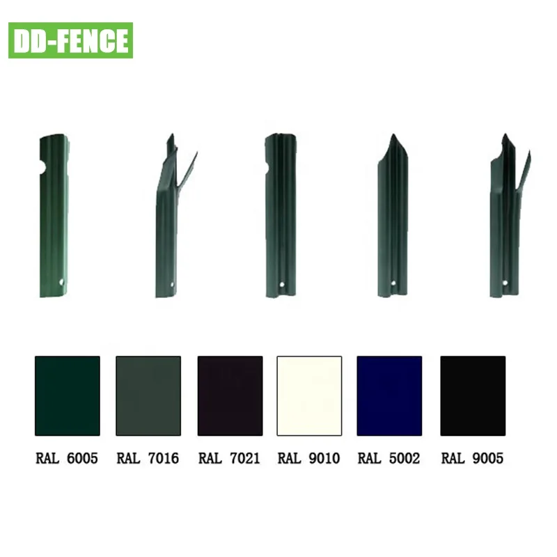 Powder Coated Green Black Palisade Trident Security Fencing Spiked Top Palisade Steel Fence for Industry Yard Perimeter Security