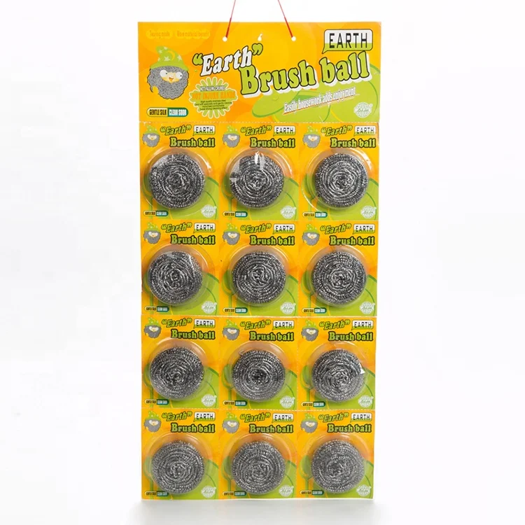 
Hot Sale Kitchen Cleaning Stainless Steel Wire Brush Scourer Ball 