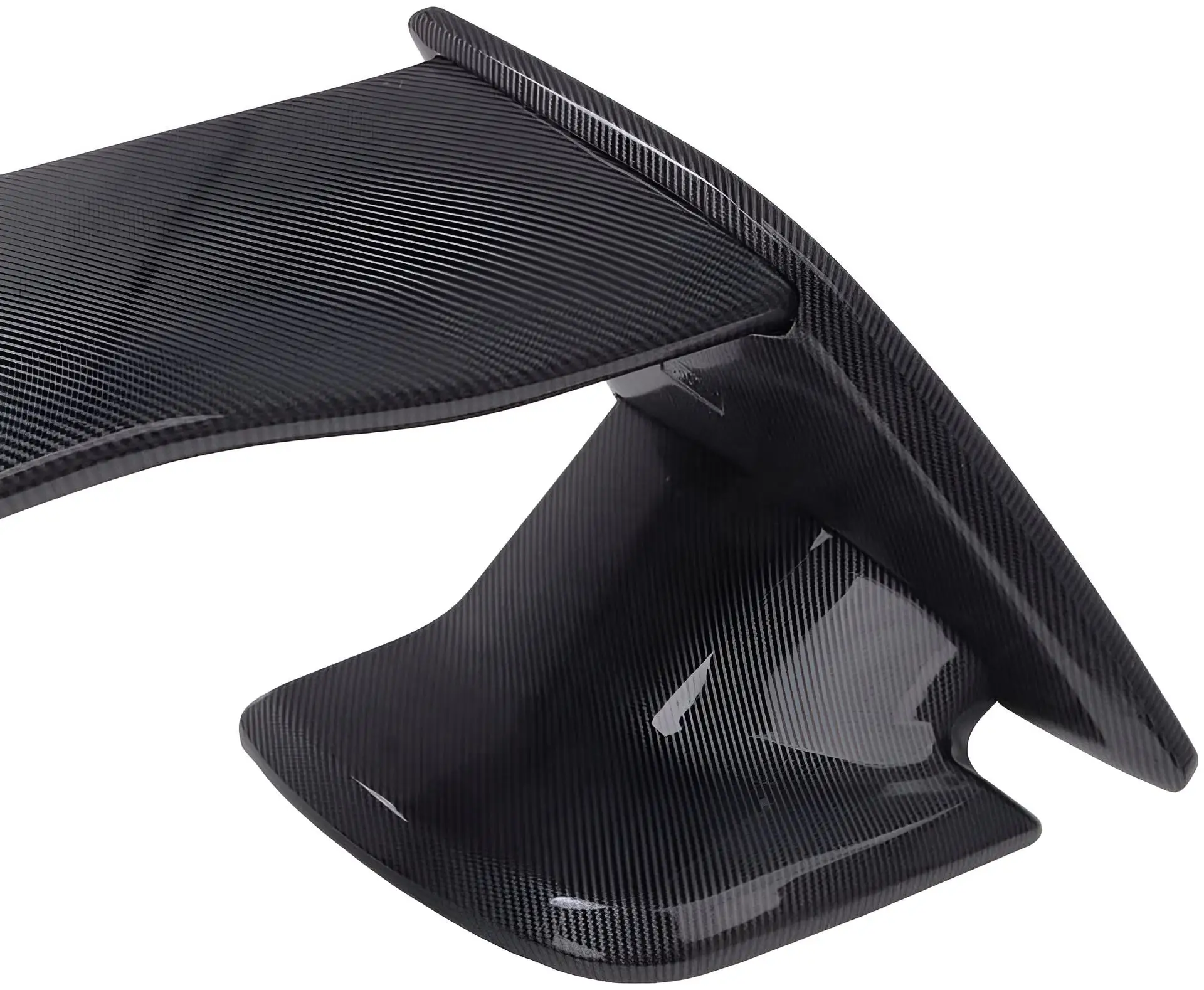 High Quality Fit For Subaru WRX STI 2015-2019 Glossy Carbon Fiber Rear Roof Boot Tailgate Trunk Spoiler Wing Flap Trim