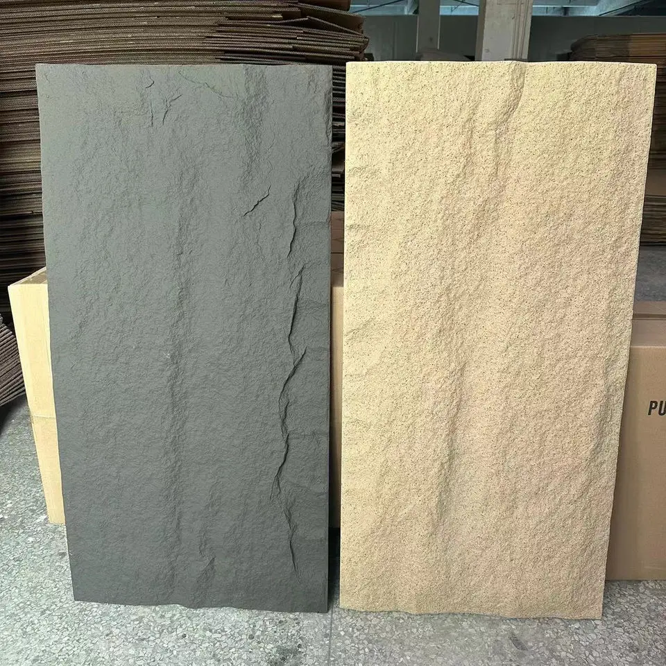 wholesale price lightweight pu stone artificial stone decorative panels mushroom stone