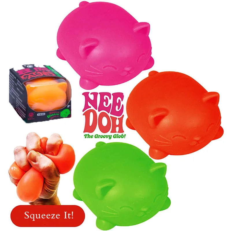 Hot Selling Stress Balls Fidget Toys Suit Cool Cat Relief Squeeze for Releasing Pressure