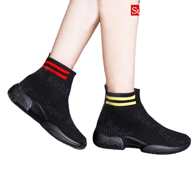 2021 chaussure cheap factory wholesale woman fabric fly knit casual shoes PVC outsole for men sneaker