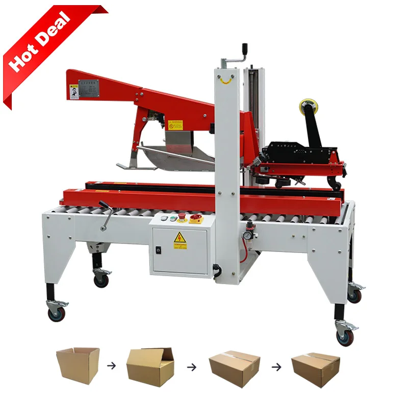 HXY-FXJ  Hard Tool Mobile Phone Case Packaging Milk Automatic Box Sealing Carton Sealer Machine