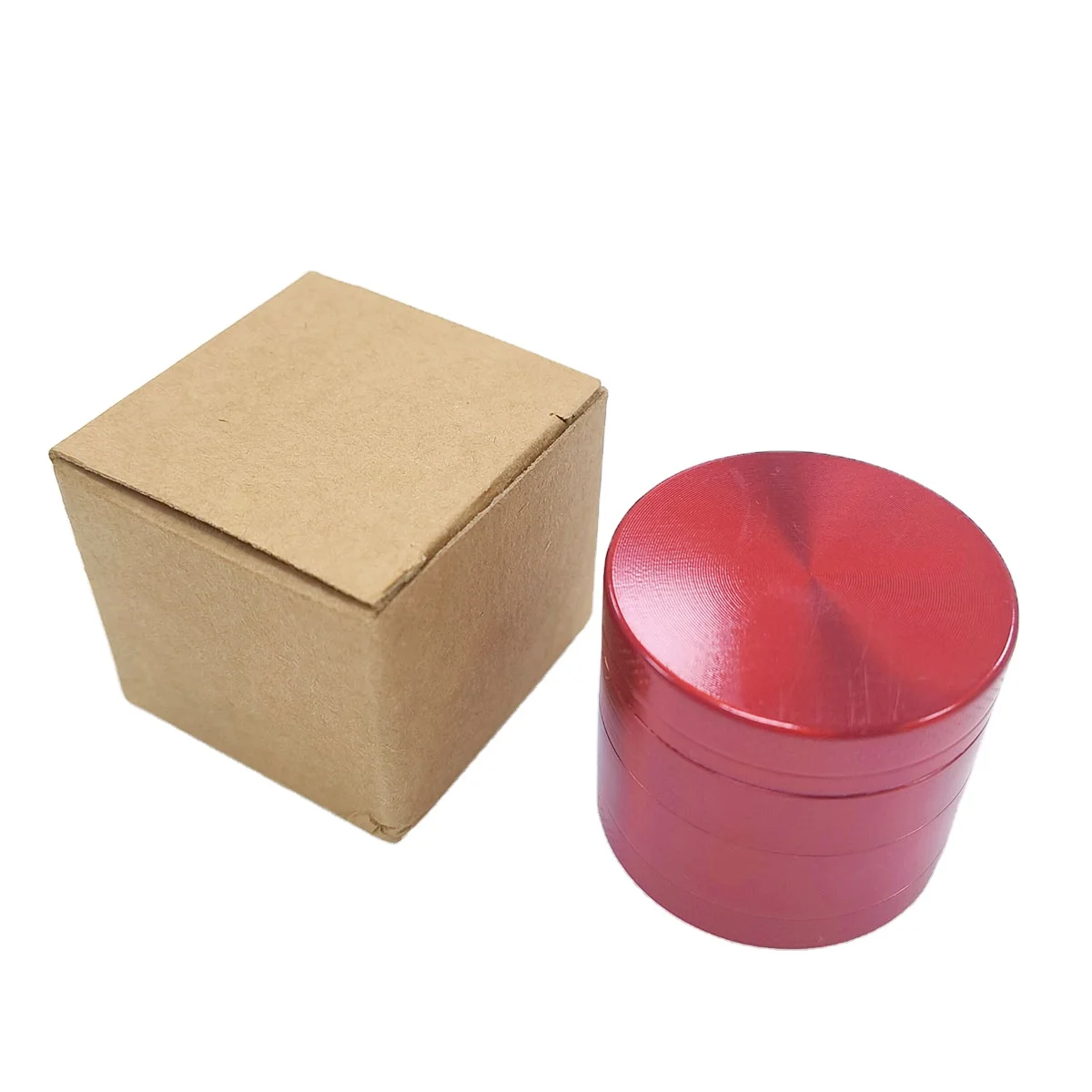 Logo Engraved Metal Herbal Grinder  Aluminum Alloy 55MM 4 Layers Portable Spice Grinders Rolling Paper Bulk Herb Grinder