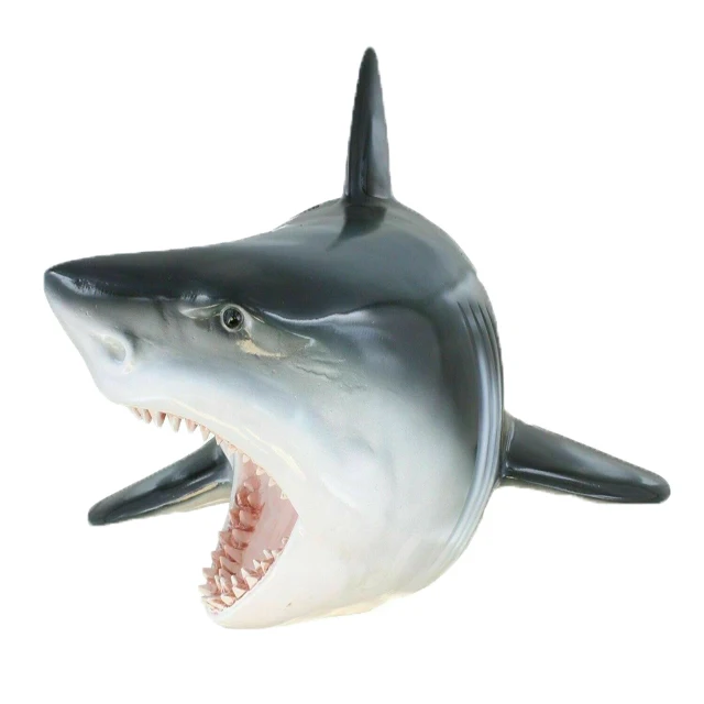 factory direct home decor crafts Wholesale Resin Creative Shark Wall Mount Statue