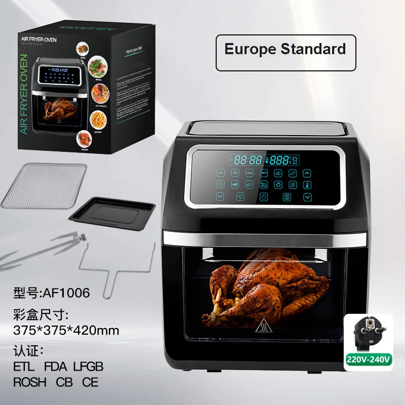 12L Electric Air fryer toaster oven  Digital Smart Hot Air Cookers Touch Screen  Large Capacity air fryer